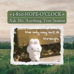 1-800-HOPE-O'CLOCK: Ask Me Anything Text Session