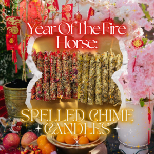 Chinese New Year Spelled Chime Candles | Fire Horse Ritual Candle Set